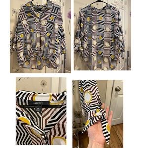 Alfani printed Tie sleeve blouse